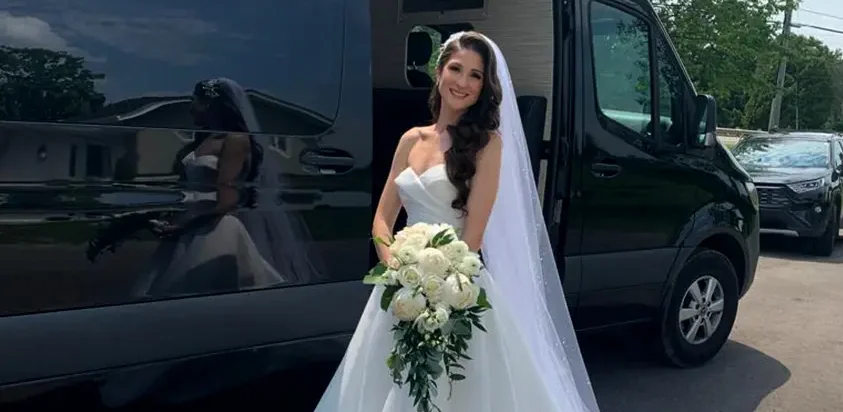 luxury wedding bus