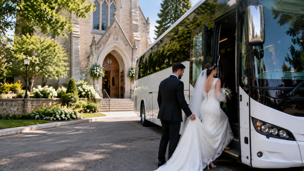wedding charter bus
